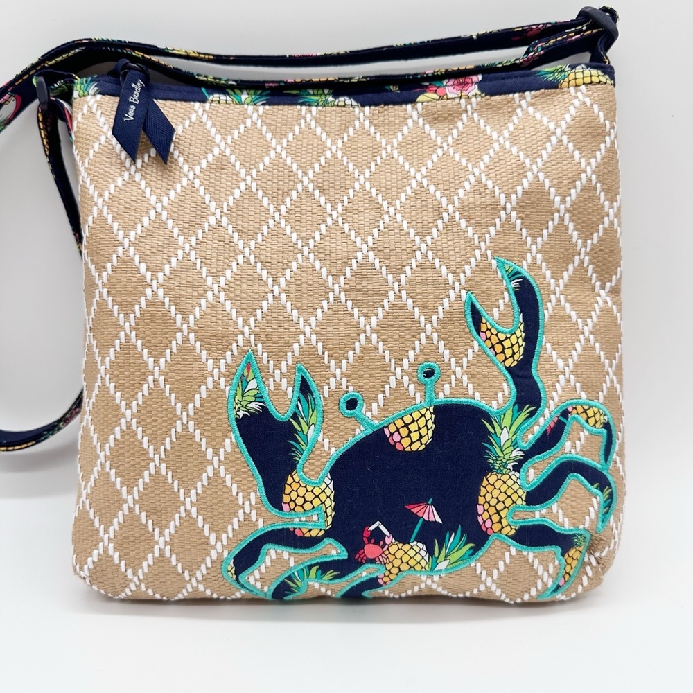 Vera Bradley Straw Beach Crossbody in Toucan Party
